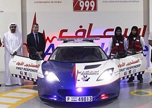 В Дубае приспособили под нужды скорой помощи спорткар Lotus Evora