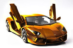 В Дубае продают золотой Lamborghini